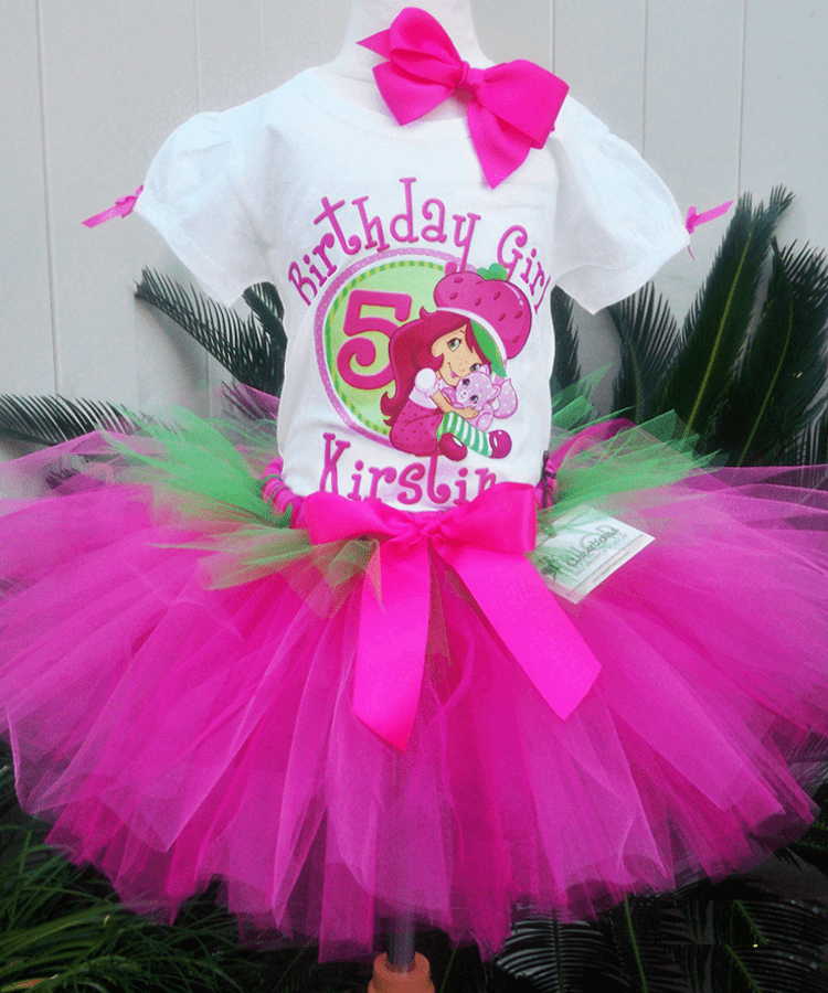 Strawberry Shortcake Birthday Tutu Outfit for Girls - Berry Birthday Tutu Outfit