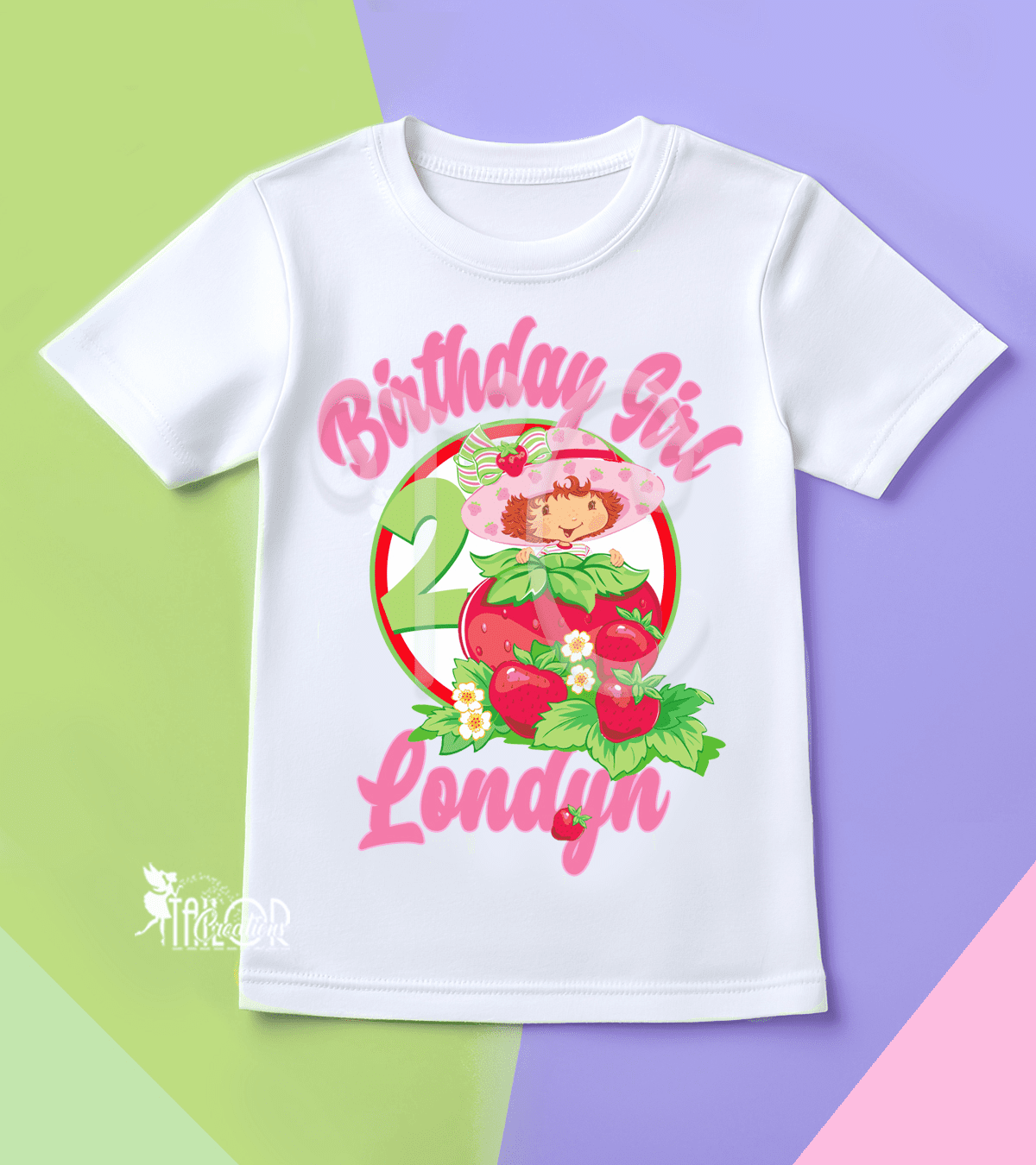 Strawberry Shortcake Custom Birthday Tee Shirt Girls - Strawberry Shortcake Birthday Tees Outfit