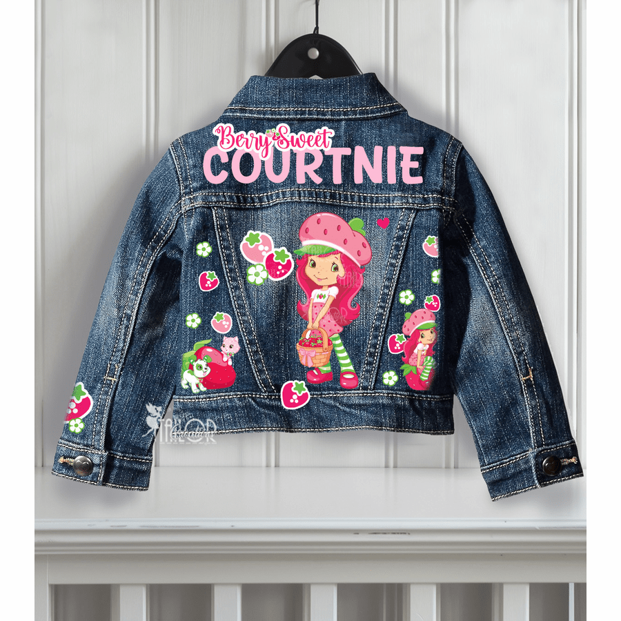 Strawberry Shortcake Personalized Denim Jacket - Strawberry Shortcake Denim Outfit