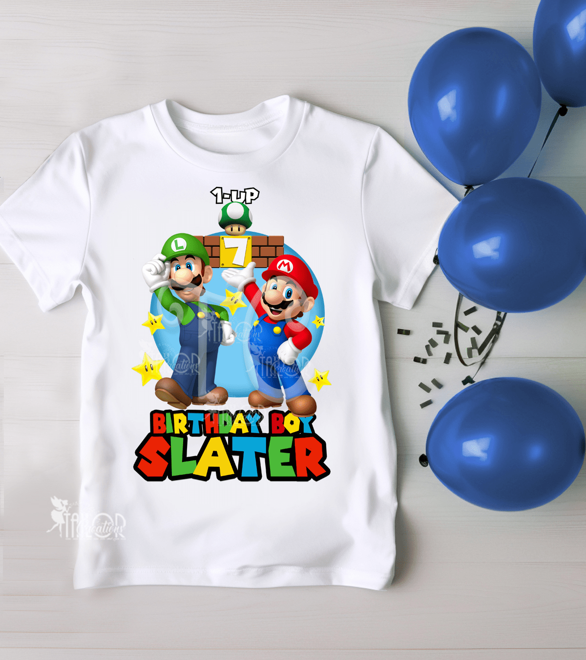 Super Mario Birthday Shirt - Super Mario Birthday Ideas - Super Mario Birthday Outfit