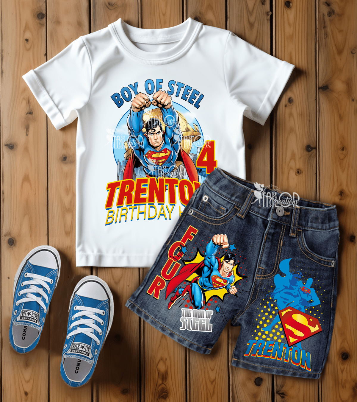 Superman Birthday Outfit - Superman Birthday Outfit - Personalized Superman Gift