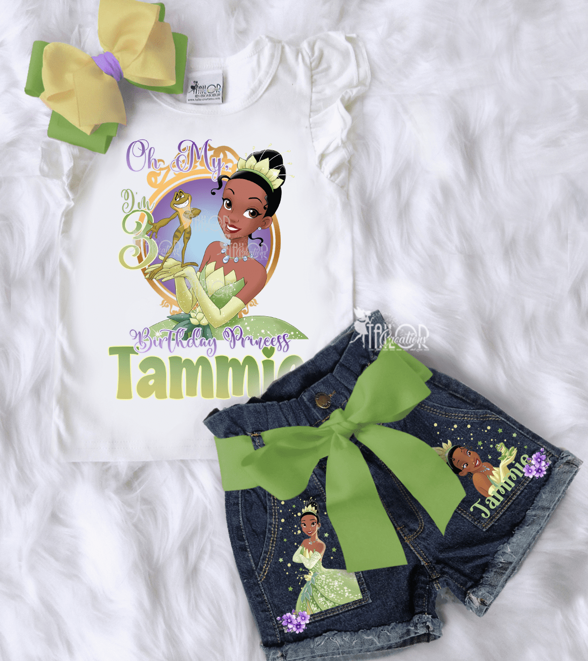 Tiana Disney Princess Custom Birthday Outfit - Princess and the Frog Birthday Outfit Ideas