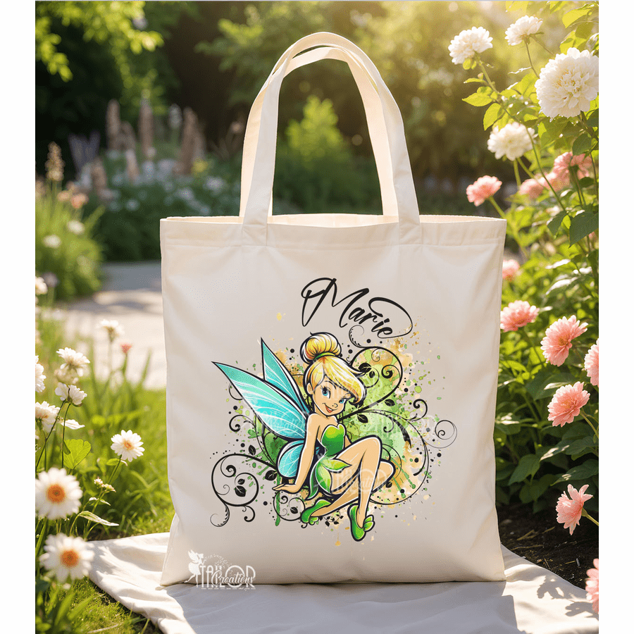 Tinkerbell Personalized Tote Bag - Disney Custom Tote Bag