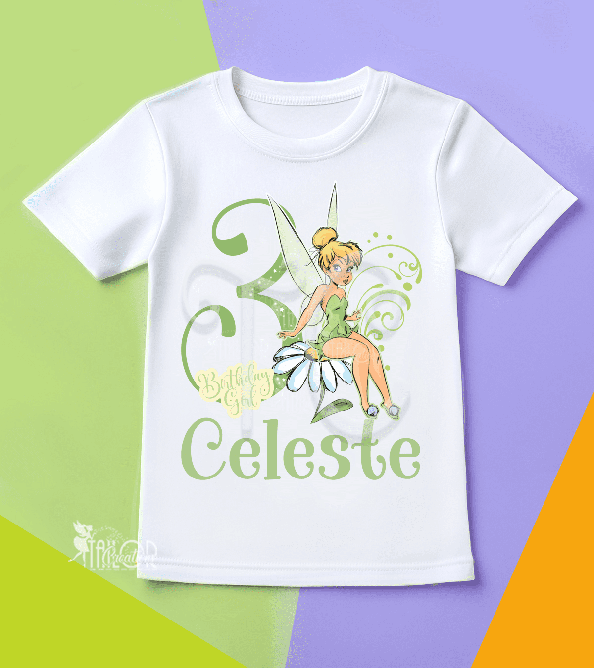Tinkerbell Pixie Fairies Custom Birthday Tee Shirt -Tinker Bell Birthday Party Outfit Ideas