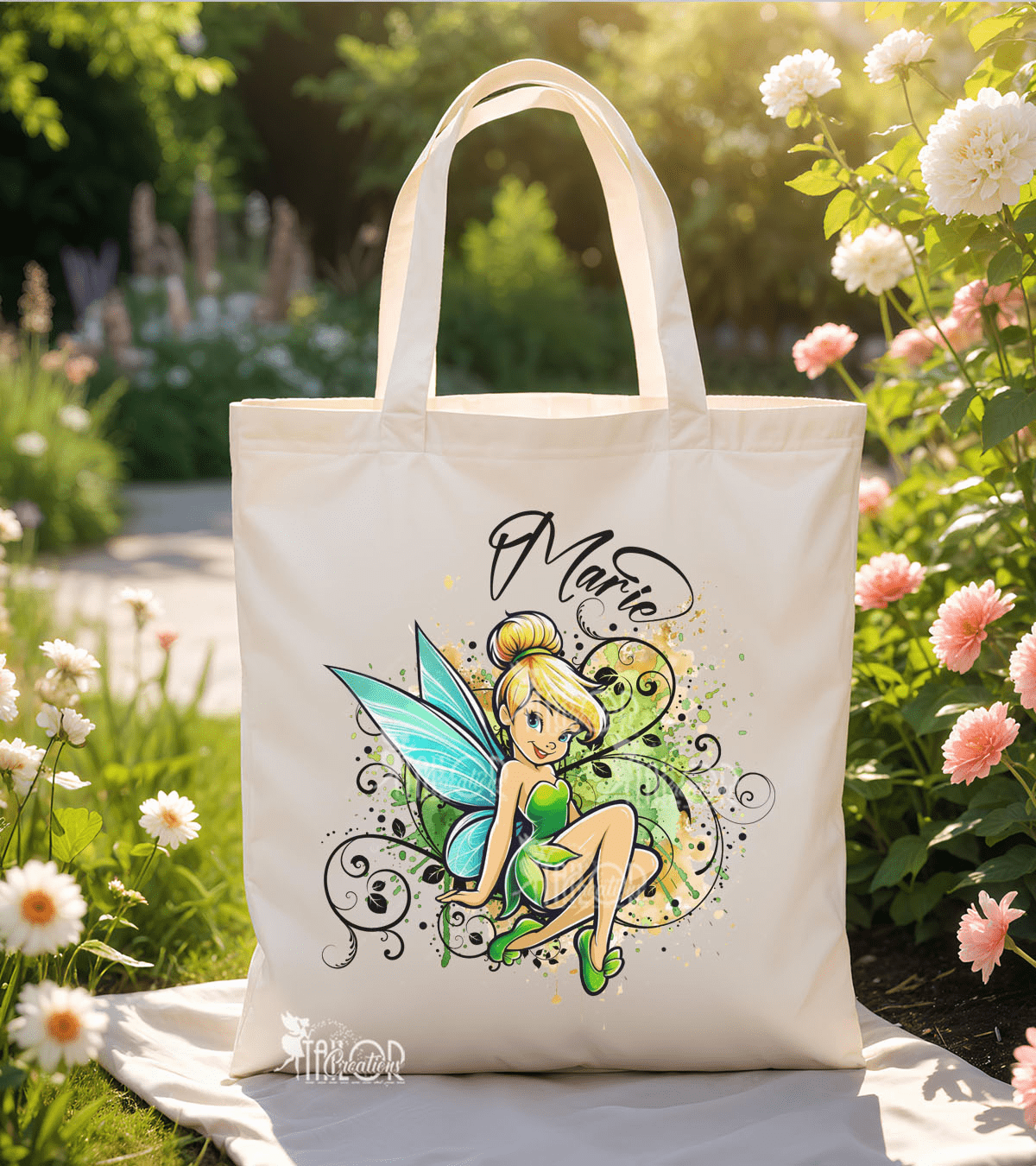 Tinkerbell Personalized Tote Bag - Disney Custom Tote Bag