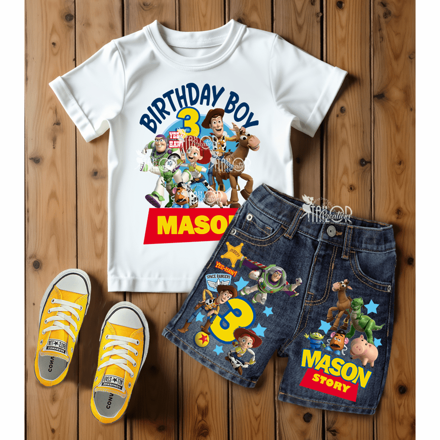 Toy Story Birthday Outfit for Boys - Toy Story Theme Overalls Boys