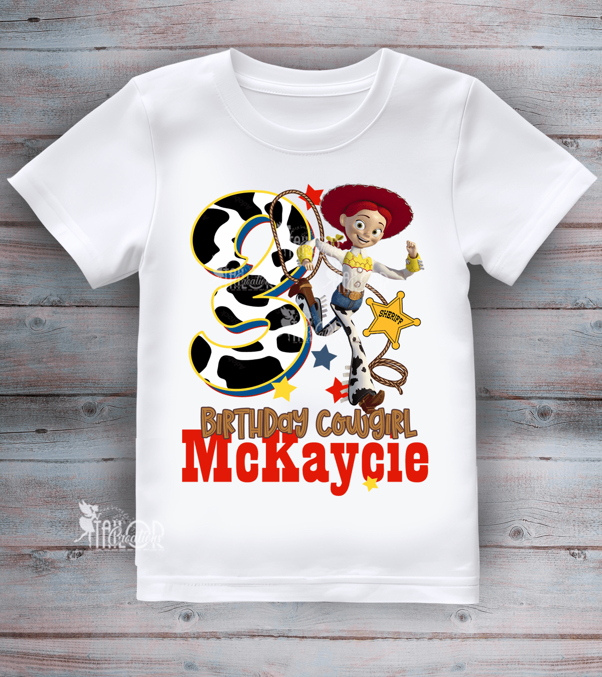 Toy Story Cowgirl Jessie Birthday T Shirt for Girls - Jessie Cowgirl Birthday Tee
