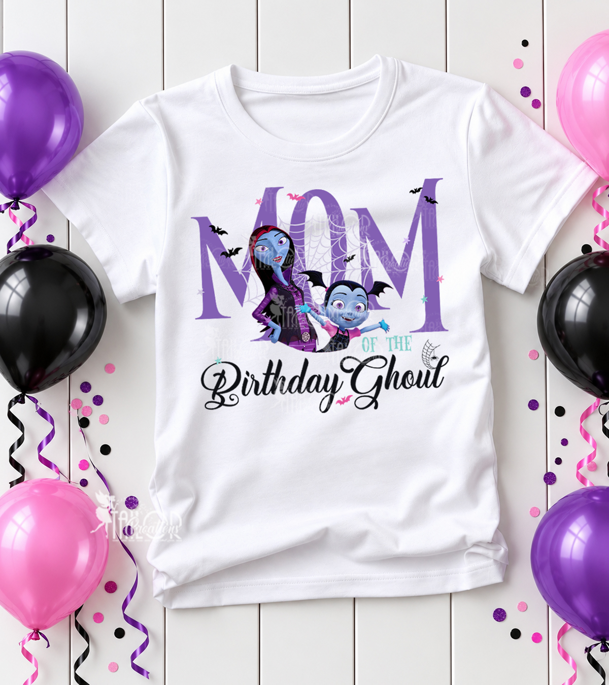 Vampirina Matching Family Mom Birthday Tee Shirt - Personalized Adult Birthday T Shirt