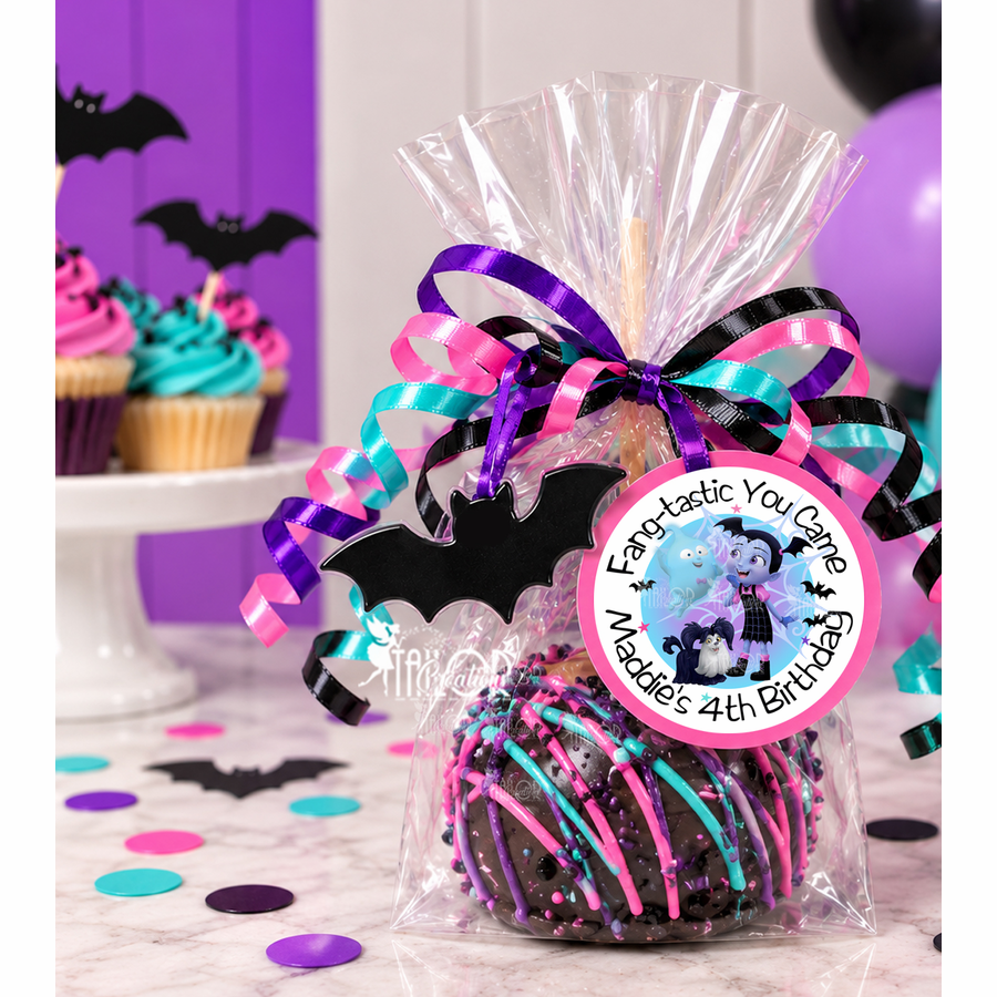 Vampirina Personalized Party Favors Gift Tag Stickers - Custom Thank you Labels Vamprina Birthay Party