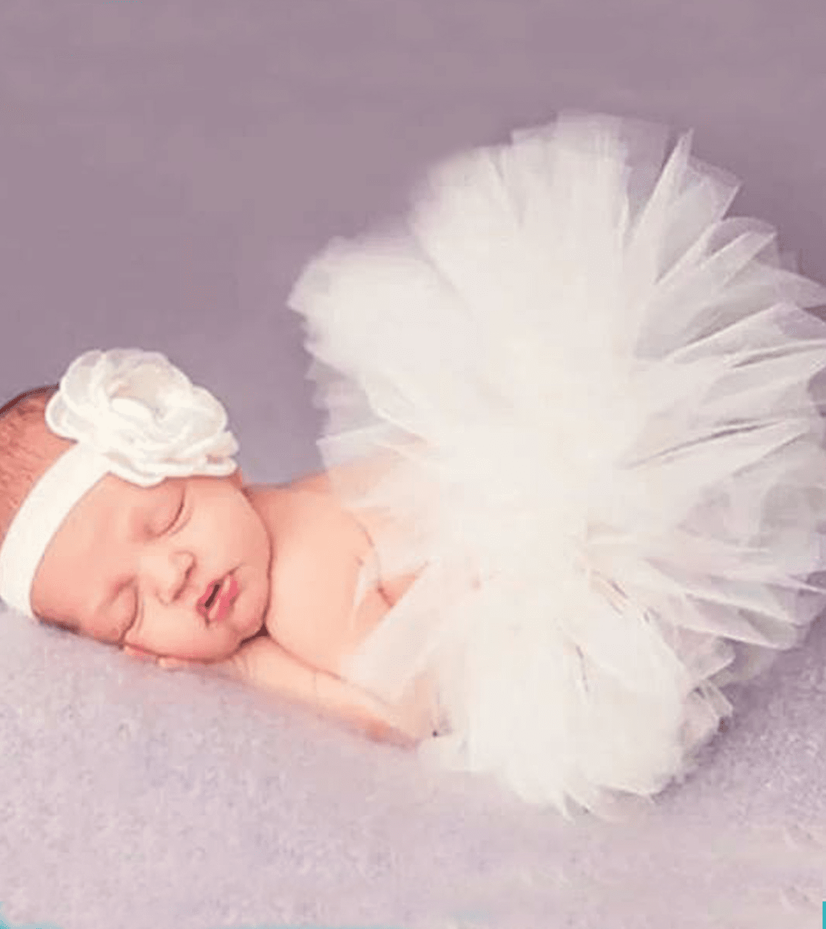 White Newborn Tutu Dress Set for baby girls  infant tutu & headband  baby girl coming home outfit