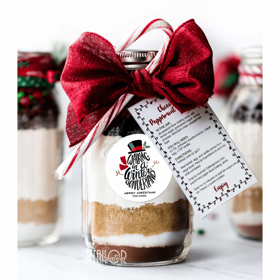 Winter Wonderland Snowman Christmas Stickers, Snowman Personalized Christmas Sticker Labels