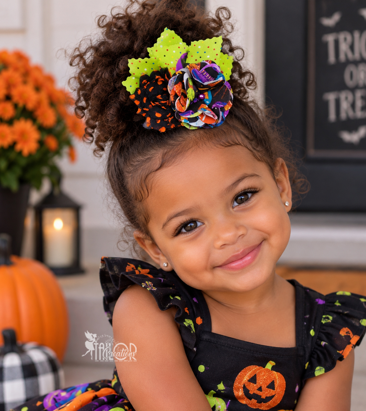 Witches Brew Halloween Hair Bow Clip - Witches Potion Hair Clip for Toddler Girls