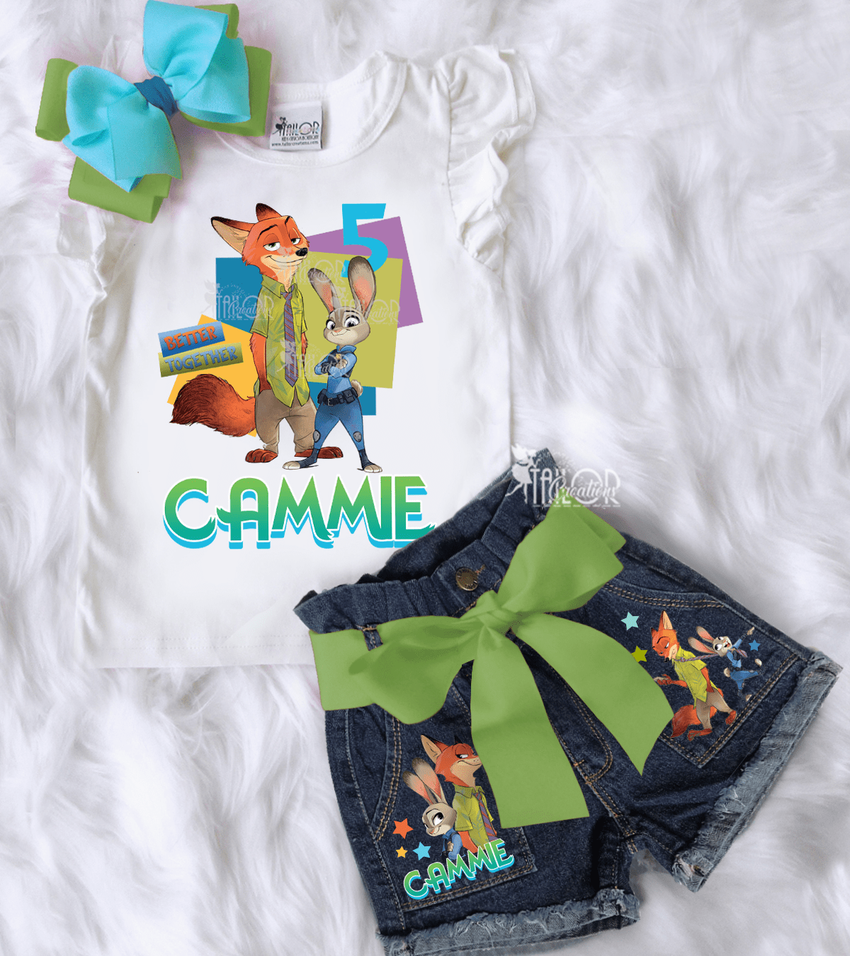 Zootopia Custom Denim Birthday Party Outfit for Girls - Disney Birthday Party Outfit Ideas