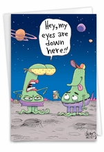 Alien Boobs: Funny Birthday Greeting Card