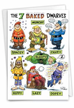 Baked Dwarves: Funny Birthday Greeting Card