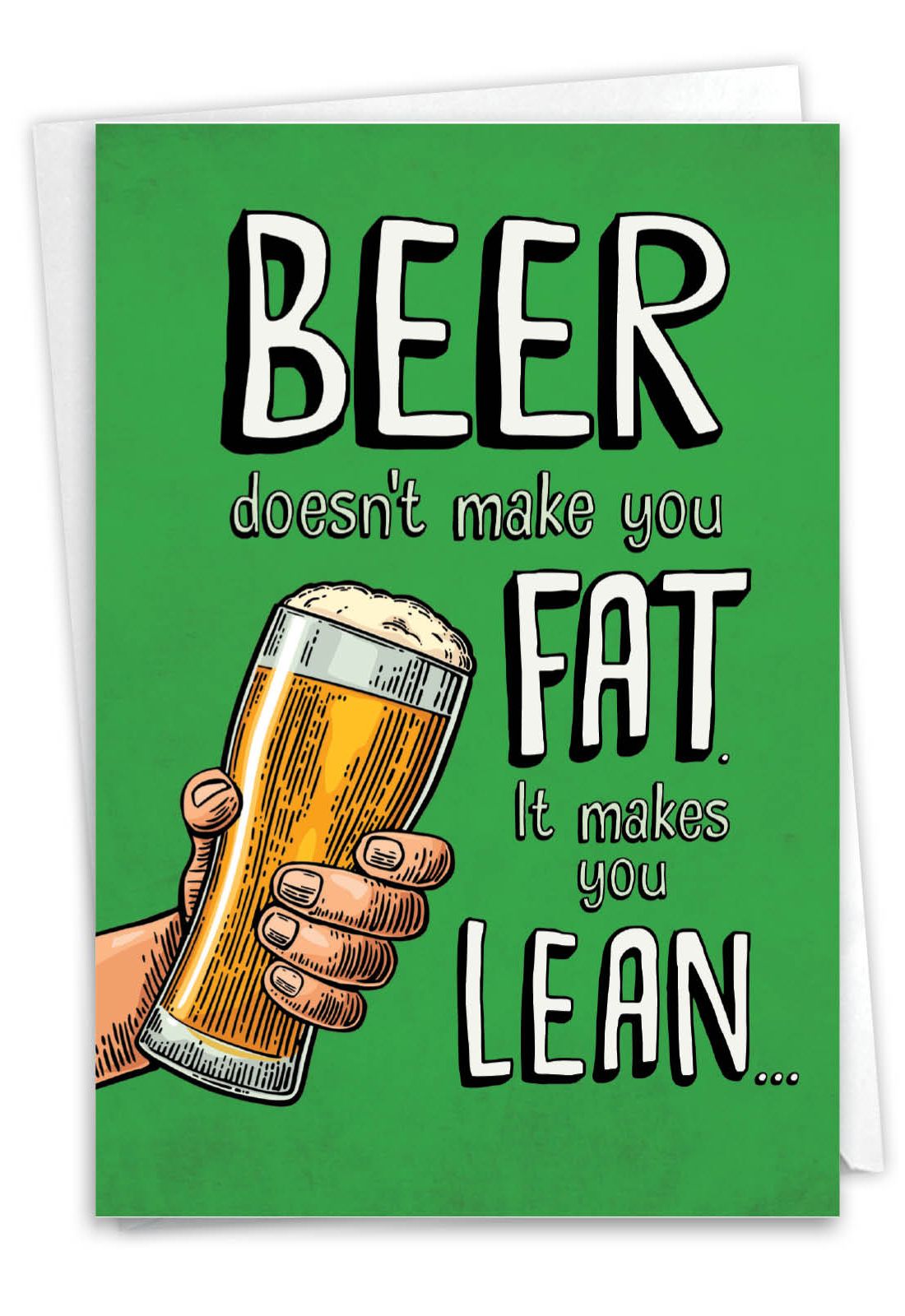 Beer Makes You Lean Card