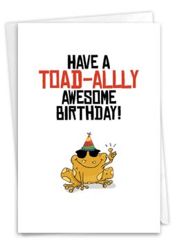 Birthday Puns-Frog: Stylish Birthday Card