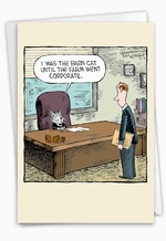 Dave Coverly 's Feline Funnies誕生日ユーモアGreeting Card Box of 10 Designs (SKU:A Cats \u0026 Yoga Funny Birthday Card - Greeting Card by Nobleworks