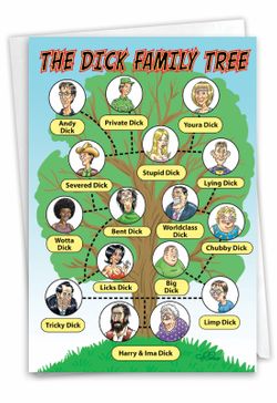 DICKEN’S VILLAGE 1985/TAXI/TREE/母娘 Dick Family Tree: Humor Birthday Card