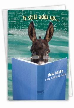 Donkey New Math: Funny Birthday Greeting Card