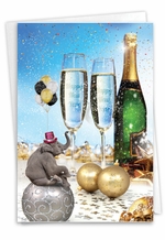 Elefantasy: Funny New Year Greeting Card, Elephant