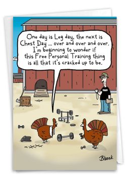 Turkey Training Day: Funny Thanksgiving Card