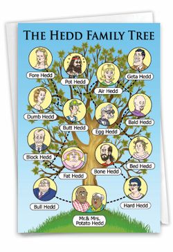 Hedd Family Tree: Funny Birthday Card