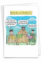 Wild Hike: Hysterical Retirement Printed Greeting Card
