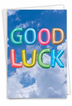 Inflated Messages - Good Luck: Stylish Good Luck Card