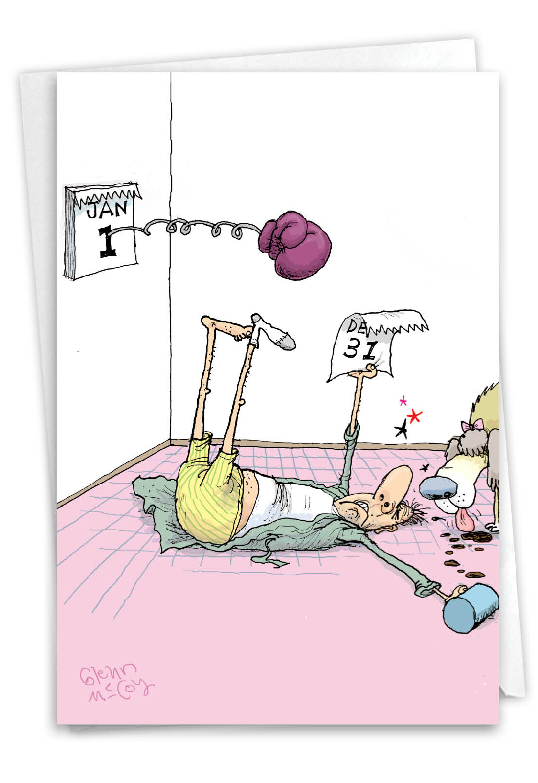 New Year Knock Out Card