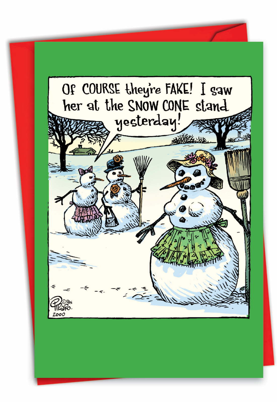 Snowman Fake Boobs Card