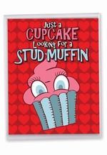 Stud Muffin: Humor Valentine's Day Jumbo Greeting Card