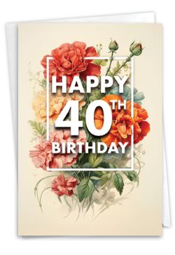 Regal Publishing Modern Milestone Age Happy Birthday Card 40Th - 8 X 6 - View #2