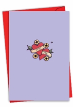Tattoo Hearts: Stylish Valentine's Day Greeting Card