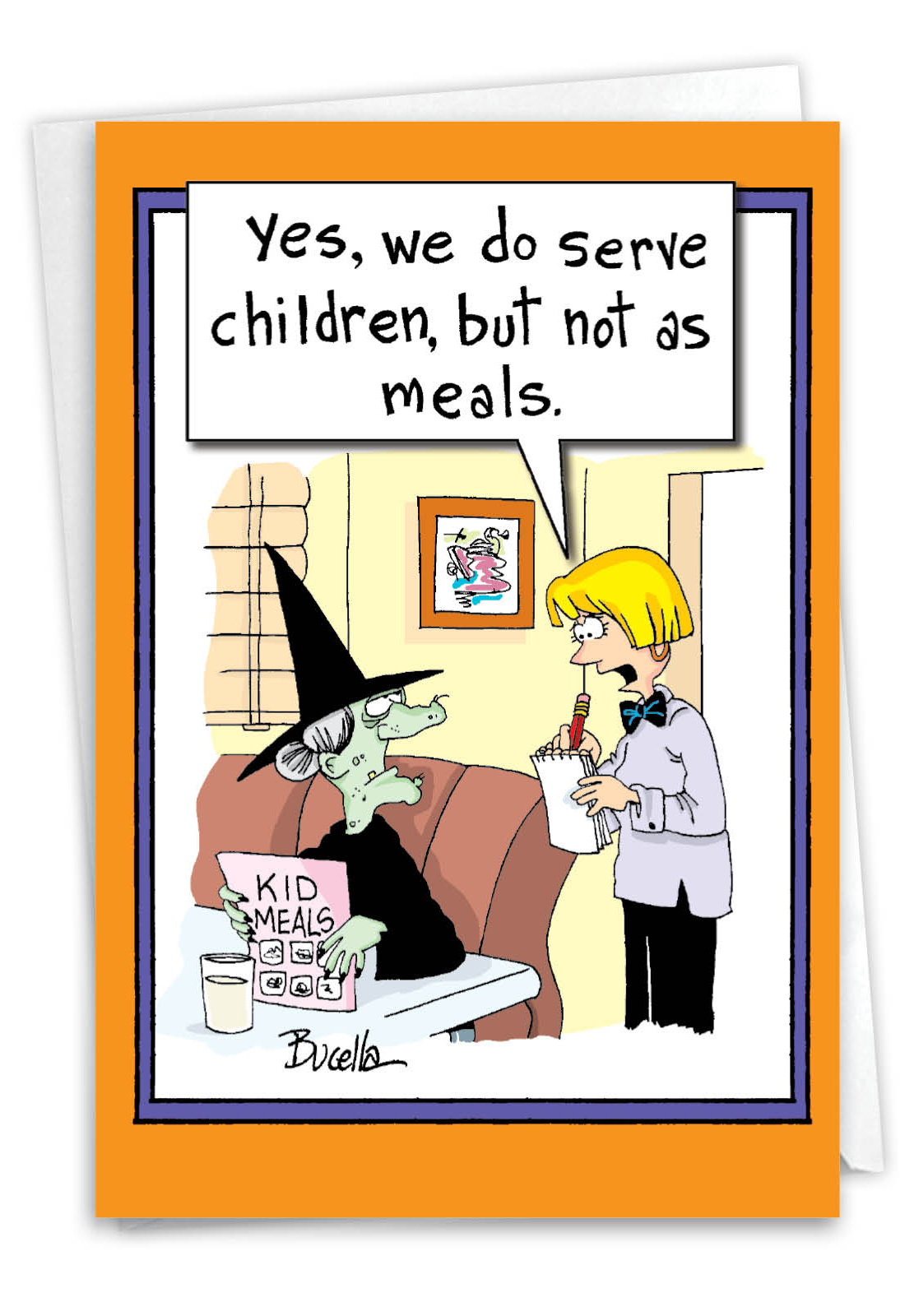 Witch Kids Meals Card