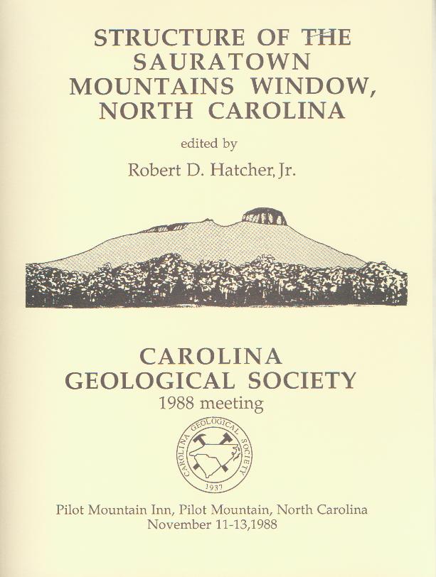 Structure of SAURATOWN MOUNTAINS Window, North Carolina Carolina