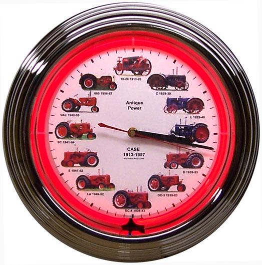 Case Wheel Dial Neon Clock