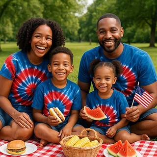 4th of July Shirts in Tie Dye