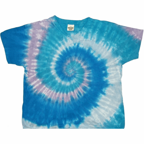 Aqua Spiral Ladies Tie Dye T-Shirt