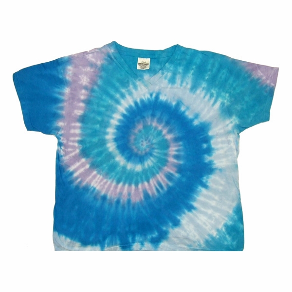 Aqua Spiral Ladies Tie Dye T-Shirt