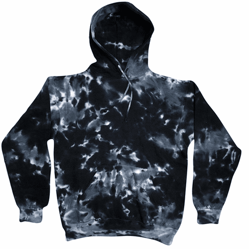 Black White Tie Dye Hoodie