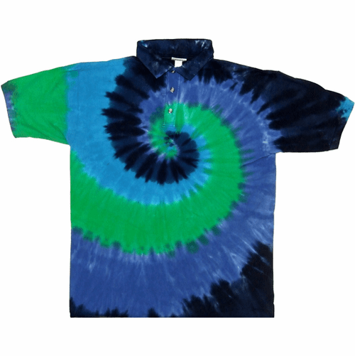 Blue and Green Polo Shirt