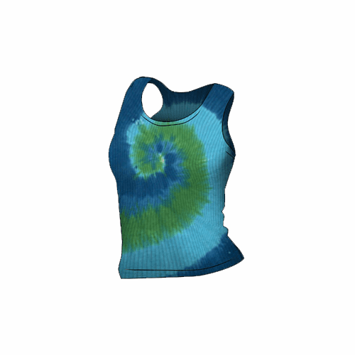 Blue/Green Spiral Boy Beater Tank