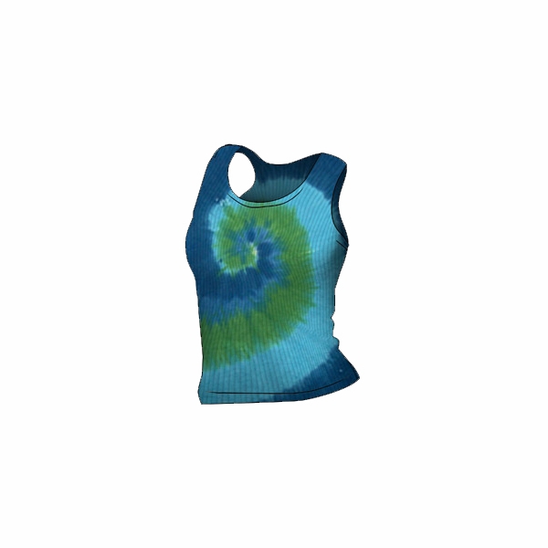 Blue/Green Spiral Boy Beater Tank