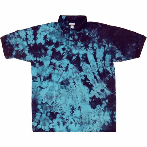 Blue Purple Crinkle Collared Shirt