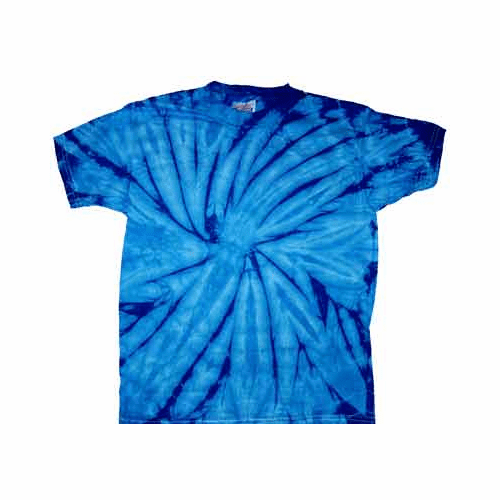 Blue Spiral Budget Tie Dye T Shirt