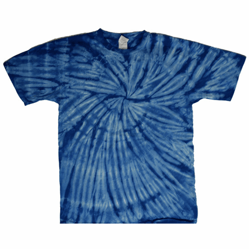Blue Spiral Tie Dye Shirt
