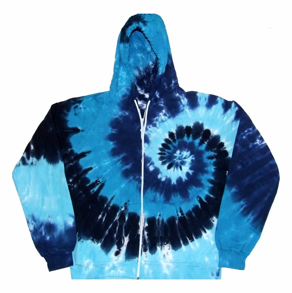 Blue Spiral Zippered Hoodies