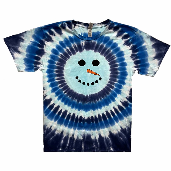 Blues Snowman Tie Dye Shirt