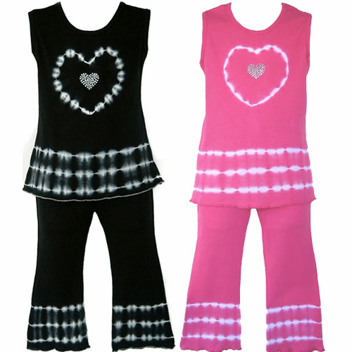 Classic Two Piece with Heart Girls Outfit